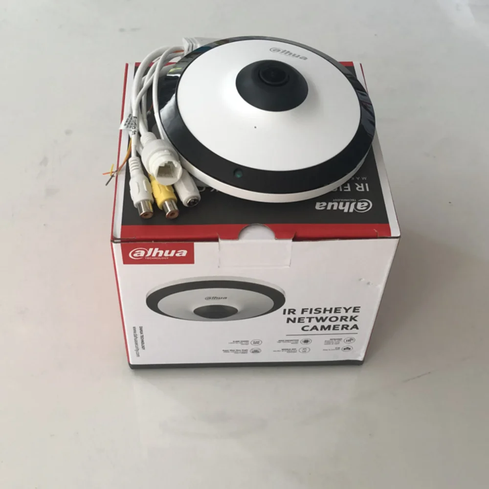 Продажа IP-камера Dahua Fisheye POE 5MP Wizmind IPC-EW5541-AS IR10M H.265 IVS Встроенный микрофон панорама 180 ° внутренняя видеокамера безопасности