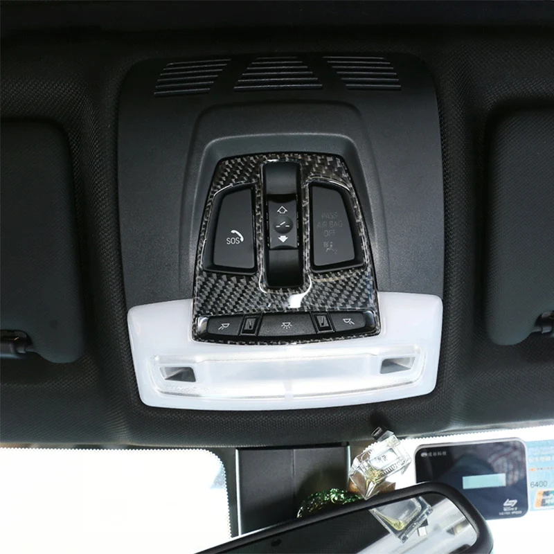 Углеродное волокно ABS автомобильный передний светильник для чтения лампа панель