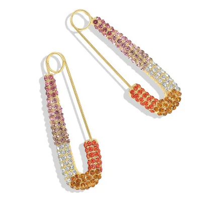 

1Pair Unique Design Imitation Pearl Paperclip Safety Pins Stud Earring shape brooch Women Girls DIY craft Decor Accessories