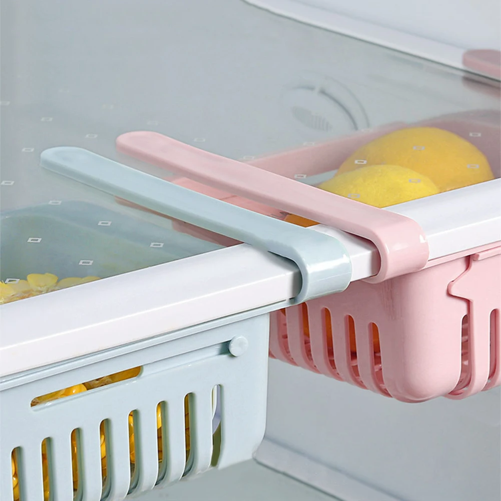 Выдвижной кухонный органайзер для холодильника морозильной камеры скользящий