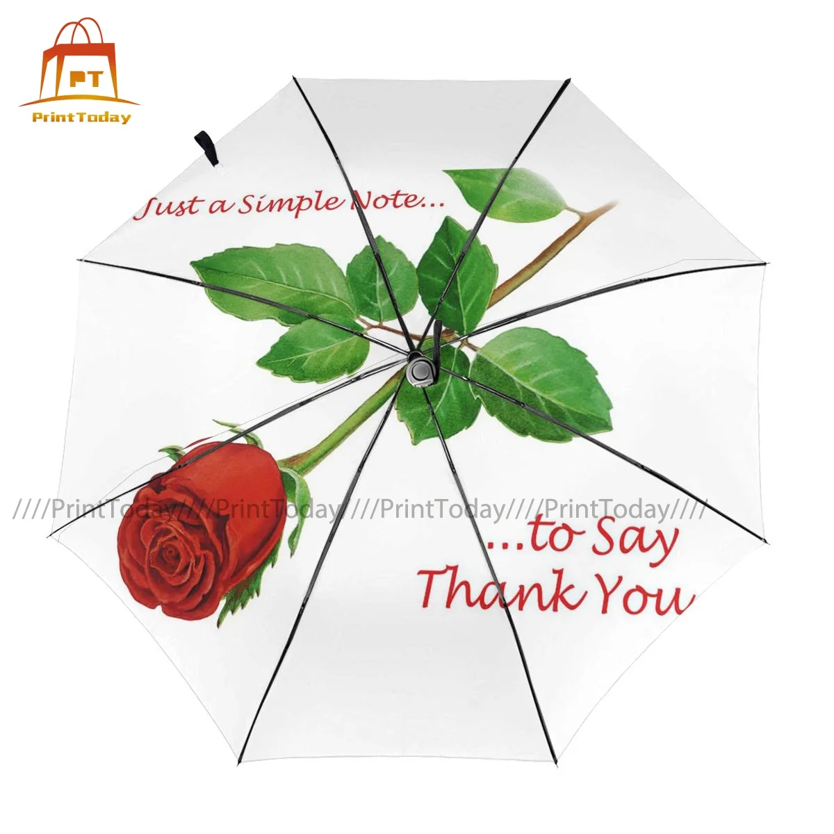 

Thank You Umbrella Waterproof Automatic Umbrella Mini Print Portable Camping Umbrella