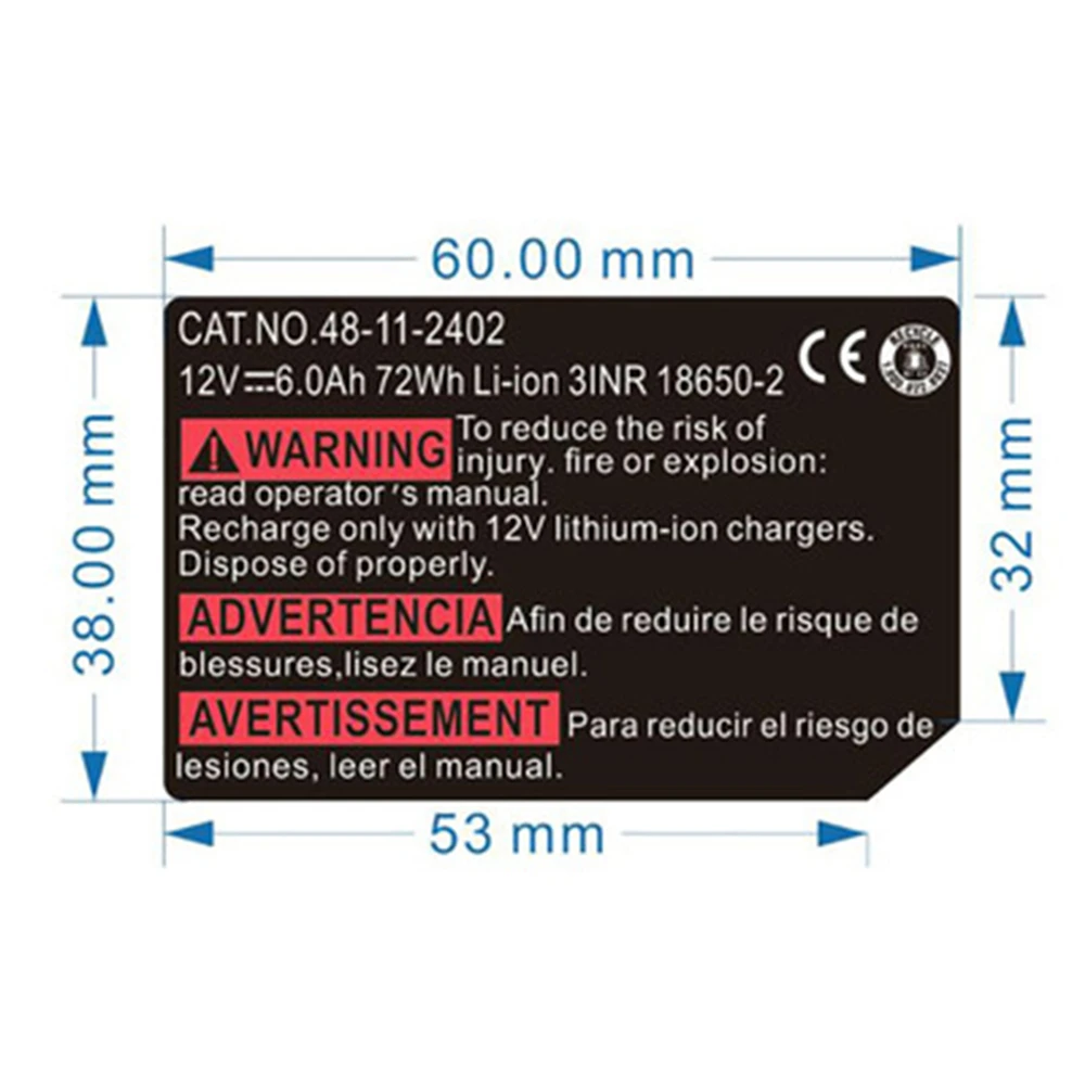 Корпус Корпуса Батареи Чехол PCB печатная плата этикетка наклейка для Milwaukee 12V