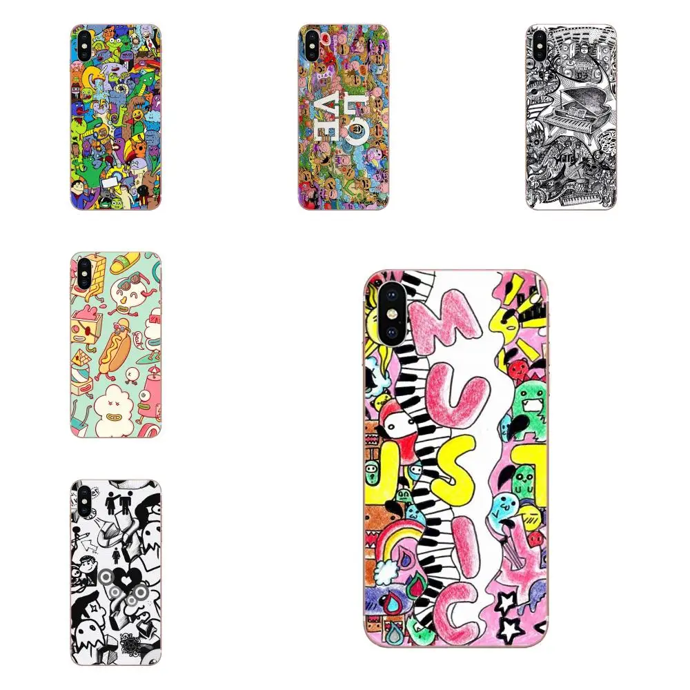 Doodle Art цветная Музыка для Galaxy J1 J2 J3 J330 J4 J5 J6 J7 J730 J8 2015 2016 2017 2018 mini Pro TPU шаблон телефон |