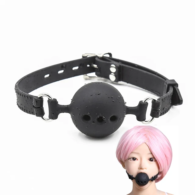 3 Sizes Soft Safety Silicone Open Mouth Gag Ball Bdsm Bondage Slave Ball Gag Erotic Sex Toys For Woman Couples Adult Sex Games 1