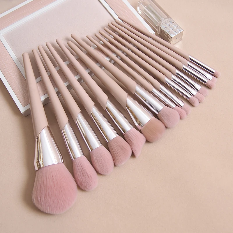 Fashion Beauty Cosmetic Brushes Nude Pink FB Powder Blusher Highlighter Brush Eyeshadow Blending Nose Eyebrow Lip Makeup Brushes