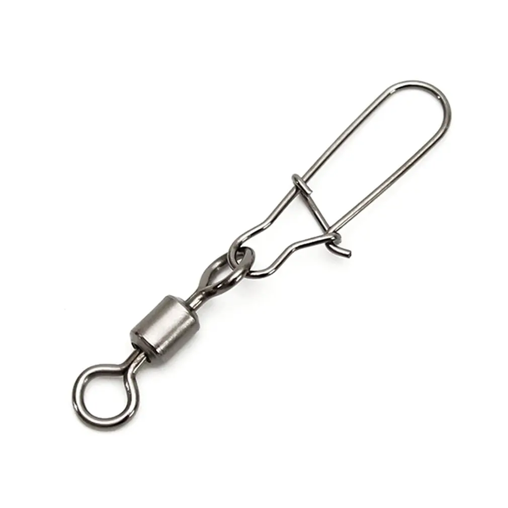 

10Pcs Different Sizes Booms Fishing BBC Ball Bearing Swivel with Double Welded Rings and Coastlock Snaps