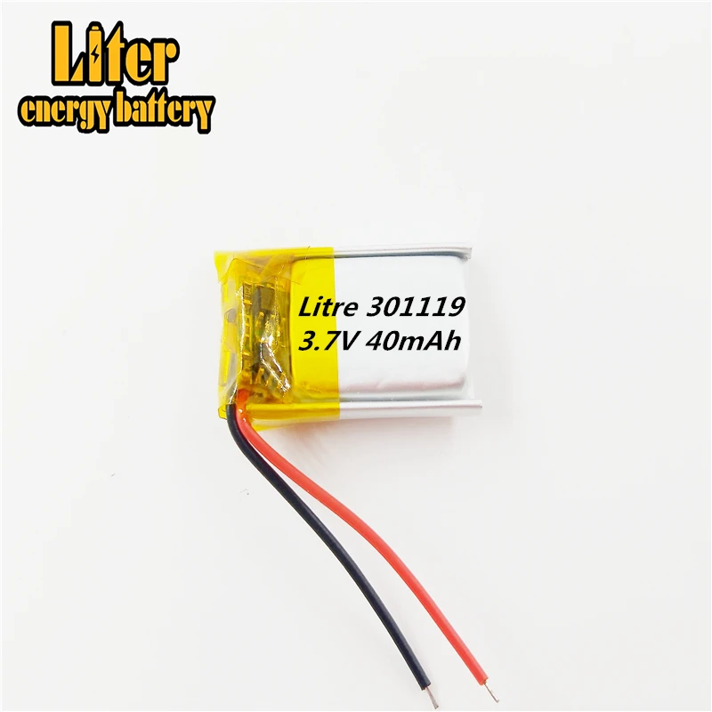 3.7V 40MAH Polymer 301119 031119 recording pen 3D glasses Bluetooth headset lithium battery factory direct sales