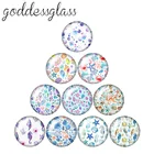 Новые узоры раковин, морских звезд, ракушек, 10 шт., 12 мм18 мм20 мм25 мм, круглые фото Стеклянные Кабошоны, демонстрация плоской задней части, фурнитура ZB0948