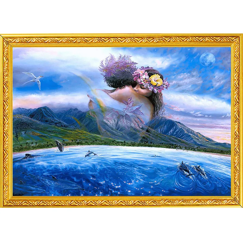 Набор для вышивки крестиком из шелковой нитки 124*89 см гостиной|Упаковка| |