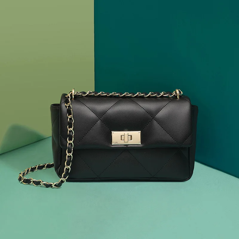 

Повседневная женская сумка из натуральной кожи на цепочке, новинка 2020, модные сумки через плечо с клапаном, женский модный вечерний кошелек ...