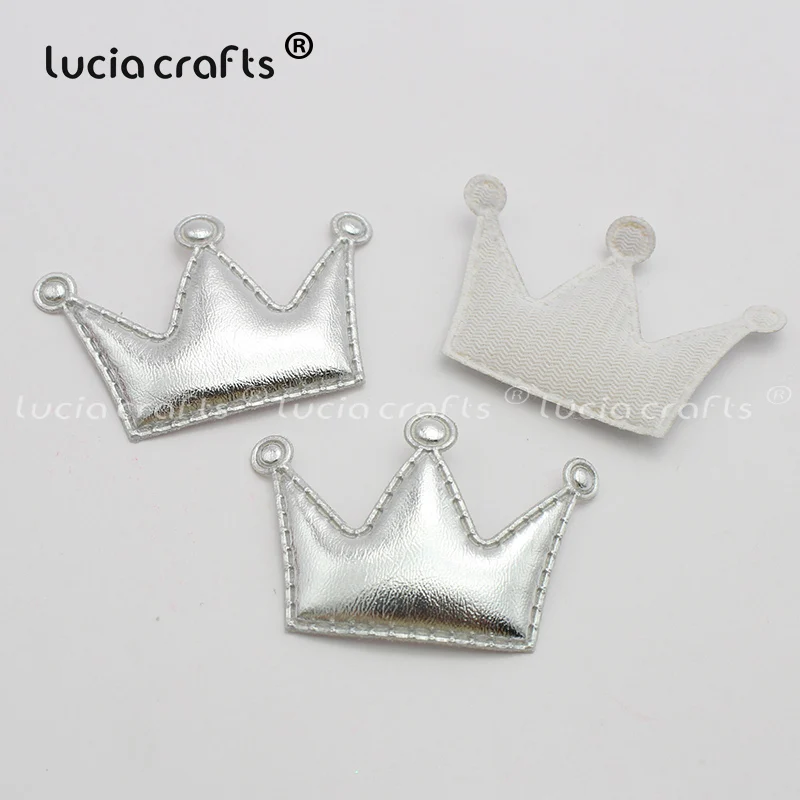 Lucia crafts 45x30 мм искусственная Корона Детские аксессуары для волос головной убор аксессуары DIY материалы ручной работы 7 шт./10 шт. L0602