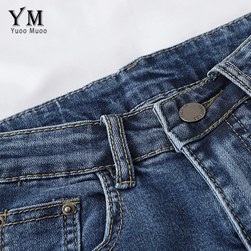YuooMuoo 2019 Black Pants Women High Waist Jeans Brief Fashion Boyfriend Wide Leg Mom Trousers Casual Ladies Denim |