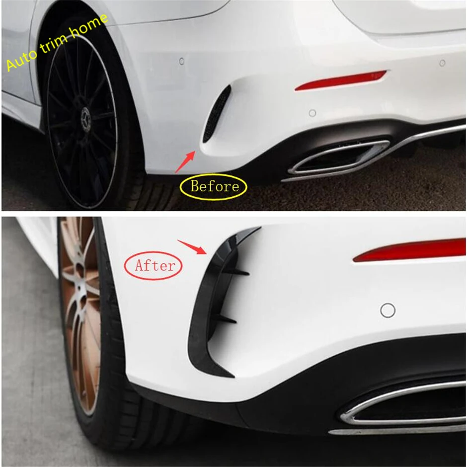 Lapetus задний бампер Накладка для Mercedes Benz A класс V177 A180 A200 A220 A250 2019 седан черное