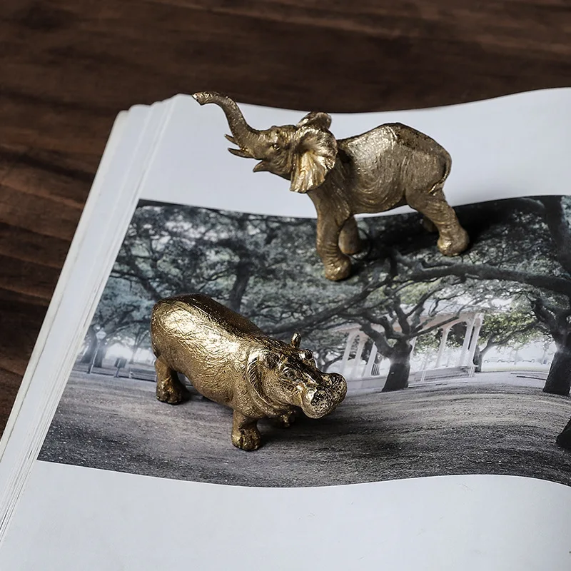 Слон гиппопопотама украшение в виде животных креативная домашняя модель для