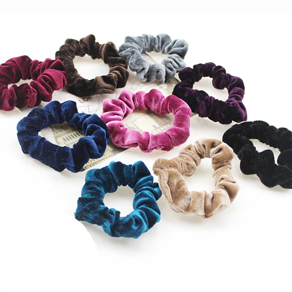 Корейские Бархатные резинки для женщин и девочек эластичные резиновые ленты