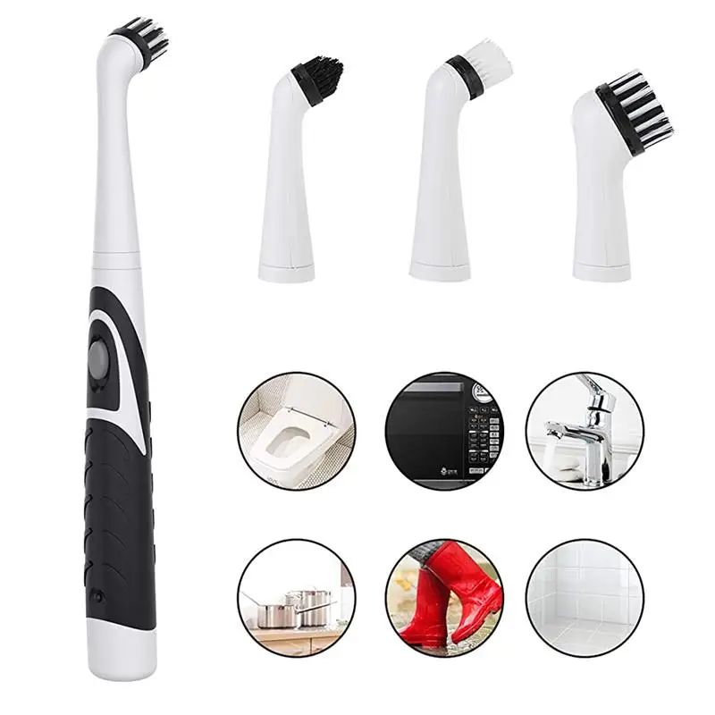 

Electric Cleaning Brush Oscillating Cleaning Tool, Super Power Sonic Power Scrubber Cordless With 4 Heads