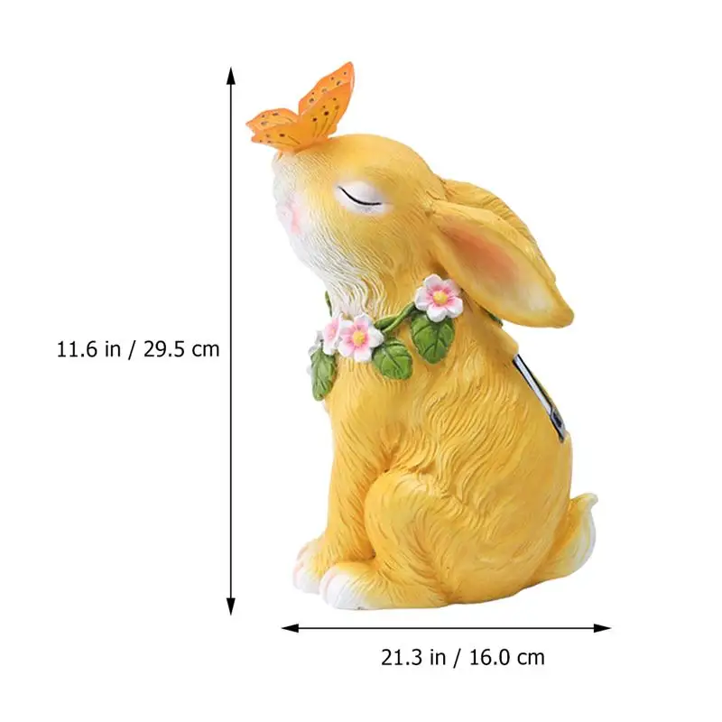 

Resin Rabbit Garden Lamp Adornment Solar Powered Animal Garden Decorative Lamp