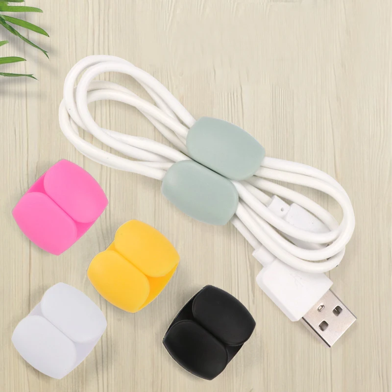 

Small Solid Color Earphone Cable Storage Buckle Data Line Sorting Buckle Simplicity Storage Buckle Charging Cable Storage