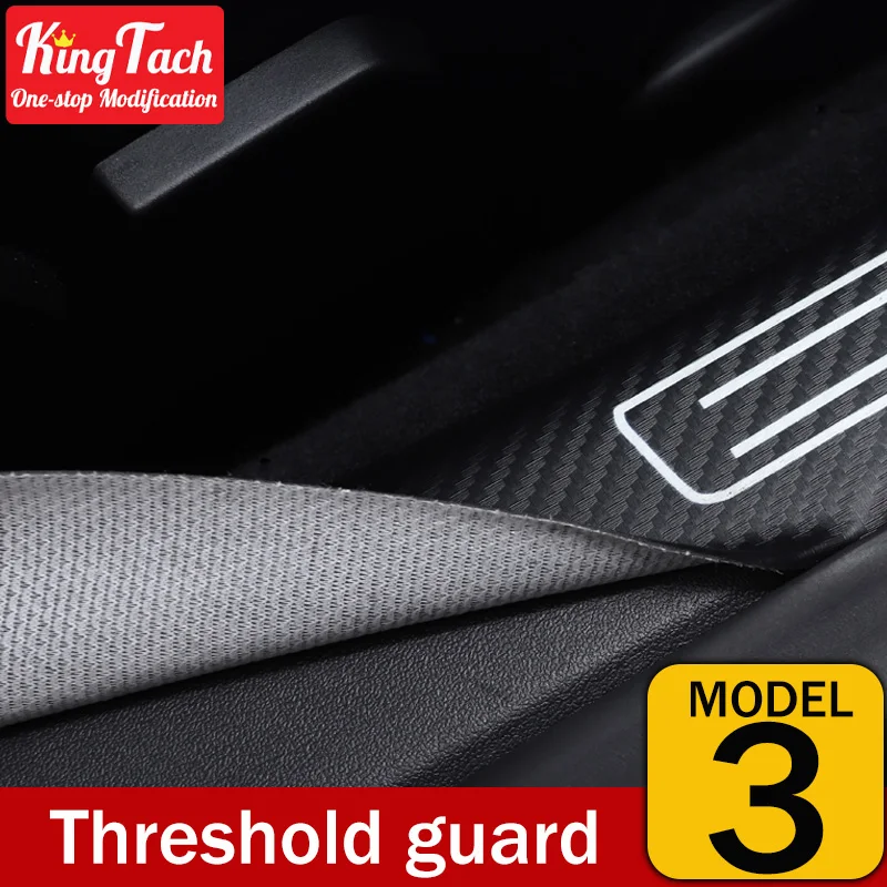 

For Tesla model 3 Stainless Steel Interior Accessories Plate Cover Trim Sticker Inside Door Sill Protector Pedal