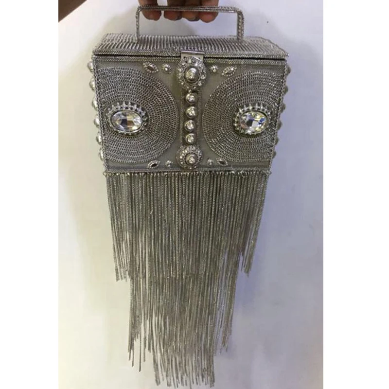 Женские длинные золотистые клатчи DOYUTIG в индийском стиле с кисточками ручной