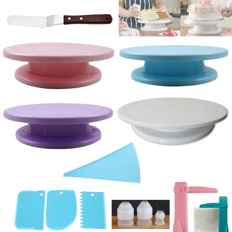 Пластиковый проигрыватель для торта 10 штук нескользящий масла набор крепления