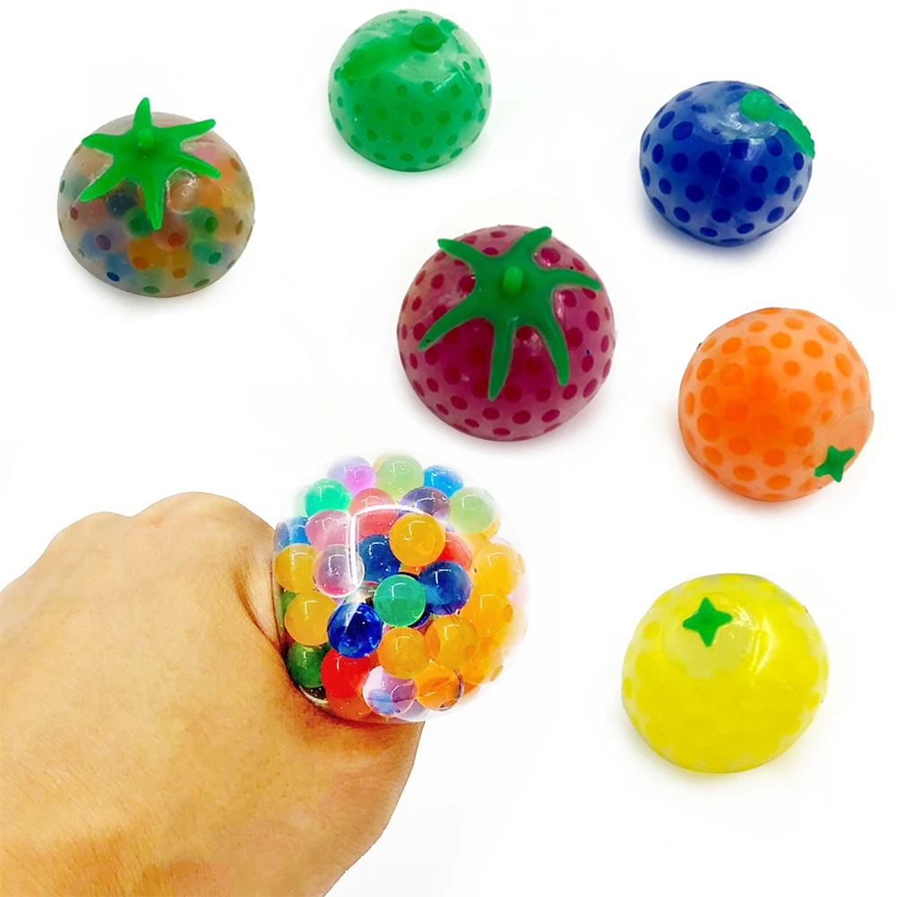 Juguete de descompresi&oacute;n, bola original de m&uacute;sica para amasar, cuentas de colores transparentes, juguete de descompresi&oacute;n para apretar, 1 unidad, Color aleatorio-0