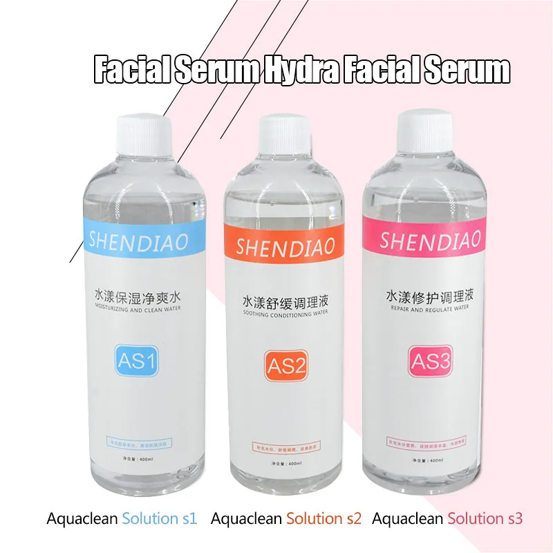 Factory Price 3 Bottles Facial Serum For Water Dermabrasion Skin Cleansing Aqua Peeling Solution Aqua Facial Serum Hydra