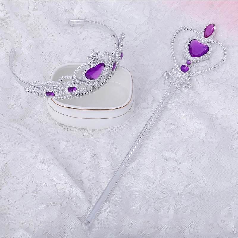 Платье принцессы аксессуары коронки палочки юбка игрушки для девочек вечерние