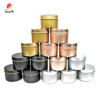 16pcs candle tins for diy candle making metal round candle containers for diy candle making storage black gold rose gold silver