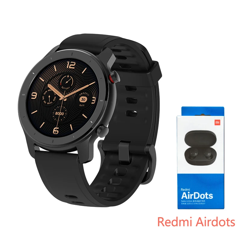 Amazfit GTR 42 мм смарт часы GPS Смарт часы мужские 5ATM водонепроницаемые Смарт часы 24 дня батарея AMOLED экран 12 Спорт - Цвет: GTR-42MM-black-air