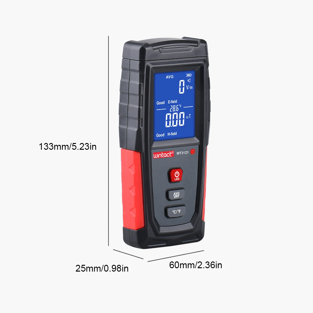 Детектор электромагнитного поля излучения тестер портативный измеритель