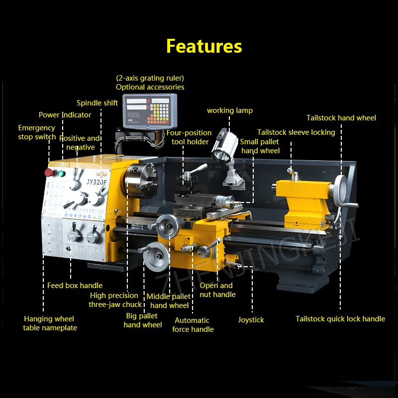 JY320F Hardware Machine Tool Small Household Desktop Lathe Mini Micro Woodworking Industrial Grade Metal | Инструменты