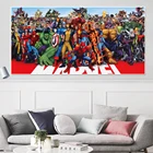 Постер и принт с супергероями из комиксов Marvel, Мстители, Картина на холсте, настенная живопись, картина для украшения гостиной, дома