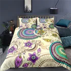 Роскошный комплект постельного белья для домашней гостиной с 3D рисунком Пейсли Мандала удобный комплект постельного белья с пододеяльником Детский Комплект постельного белья размеры Queen и King EUUSAUUK