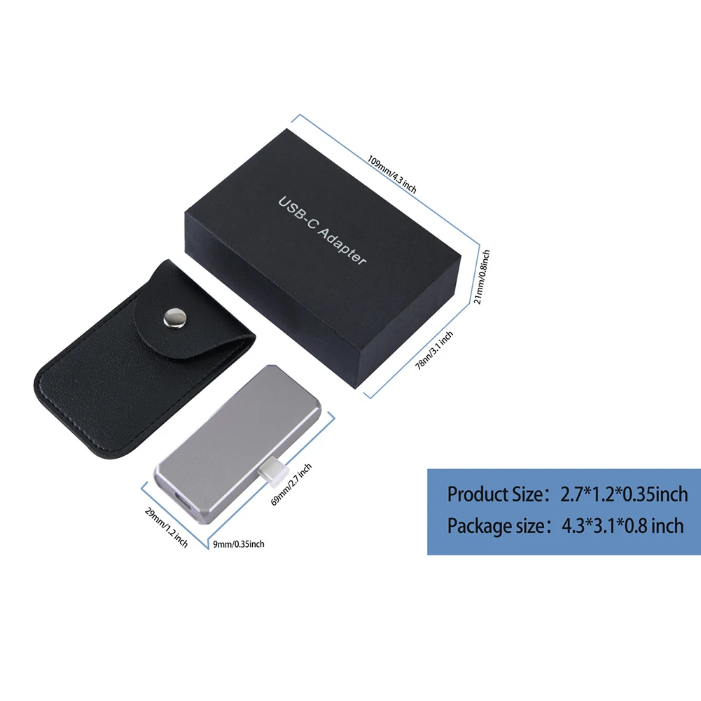 

5 in 1 HUB Data Type C 4K HDMI-compatible USB 3.0 60W PD USB 3.1 Type-C 3.5mm Audio Adapter for Office Caring Computer Supplies