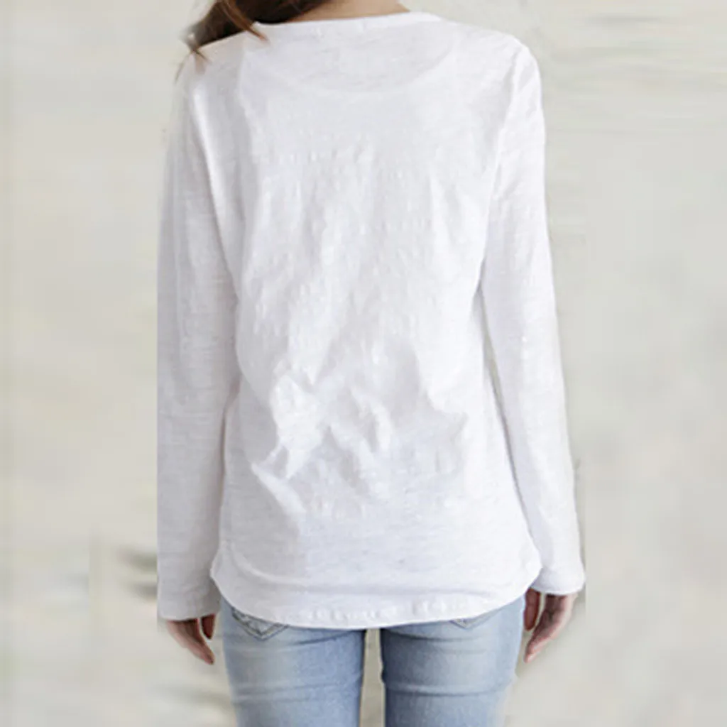 Женская Повседневная рубашка SAGACE модная популярная Однотонная с длинными