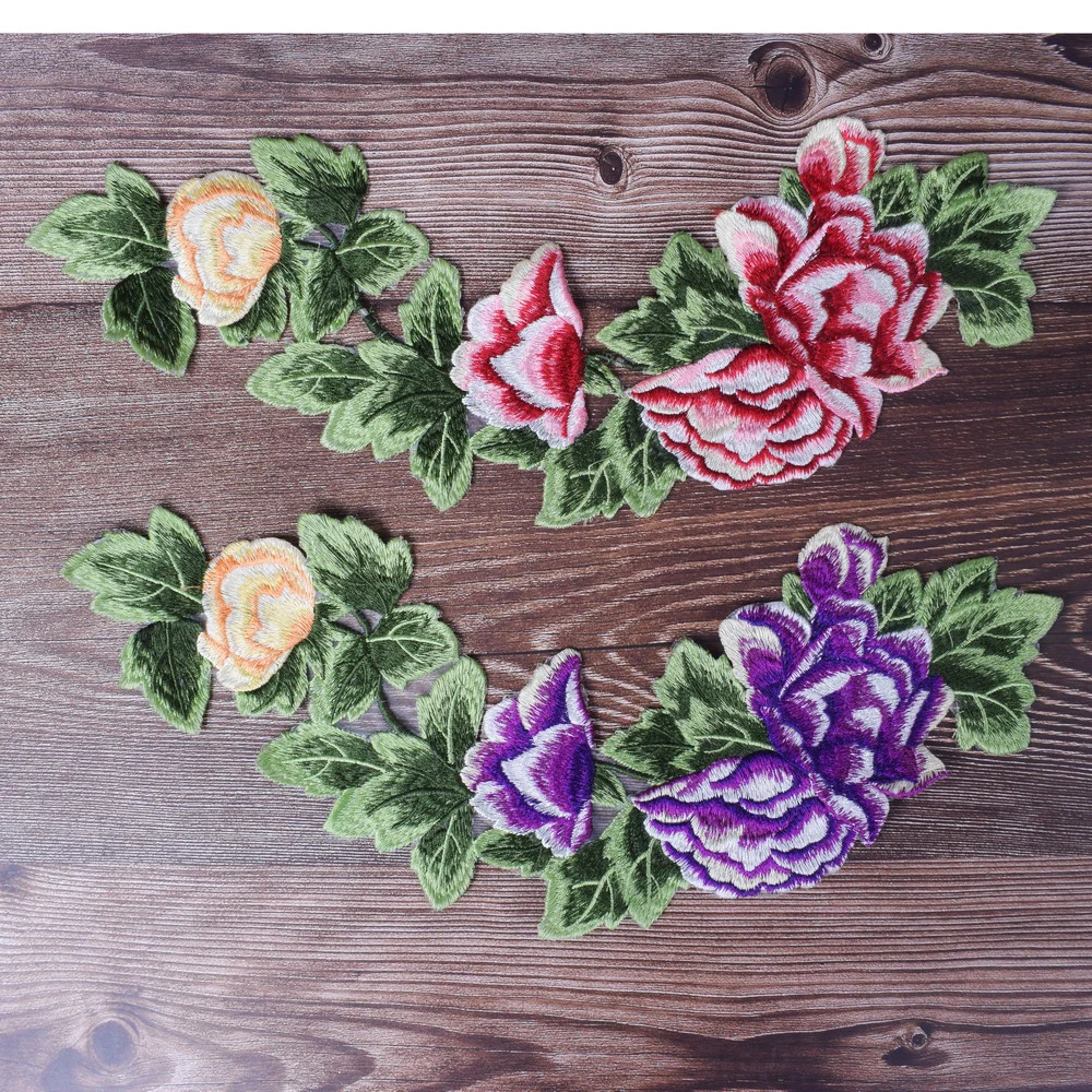 Вышитая Цветочная кружевная ткань оранжевый кружевной воротник на шею Швейные