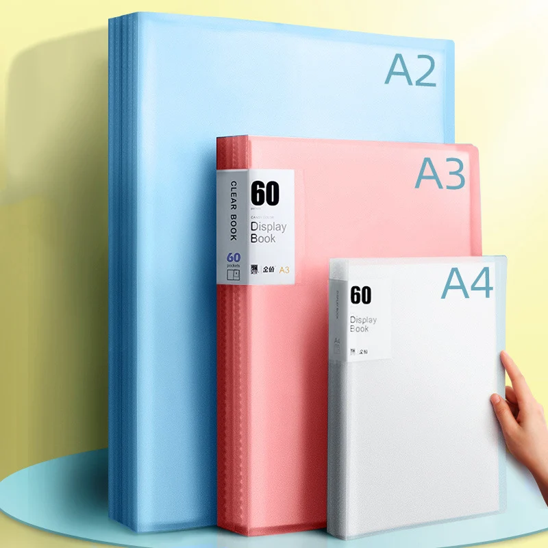 A3 8K Storage Picture Album Folder File Organizer Children's Art Drawing Paper Preservation Office Folders | Канцтовары для