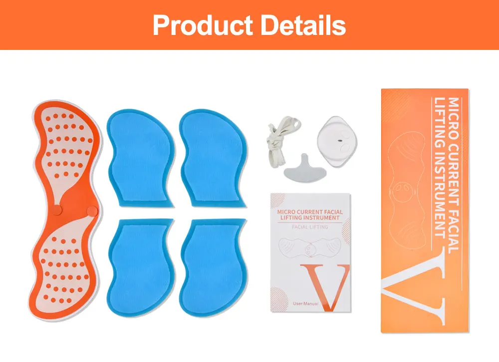 

EMS Face Lifting Machine Facial Muscle Stimulator Reduce Double Chin V Face Slimming Exerciser With Gel Pads Face Skin Lift Tool