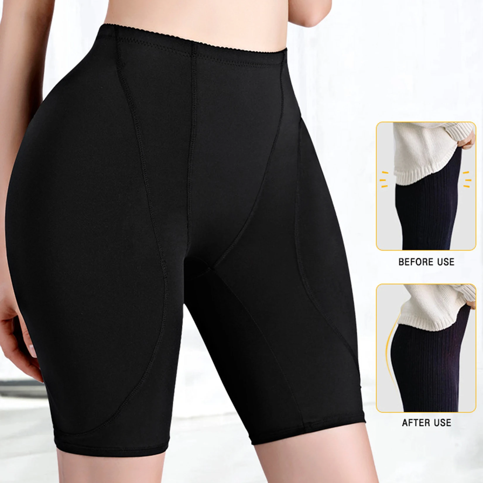 

Women Boxer Shaping Pants High Waist Hip-lifting Abdomen Shapers With Pad Postpartum Body Shaping Underwear Plus Size Panties