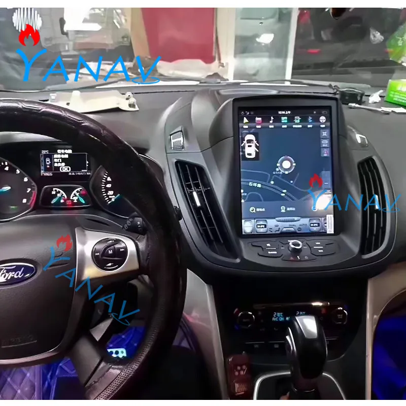 comprar 9.7 Polegadas Tesla Estilo Tela Vertical Quad Core Carro Estéreo Gps Navegação Para-ford Kuga 2013-2018 Carplay Dsp Android 9.0