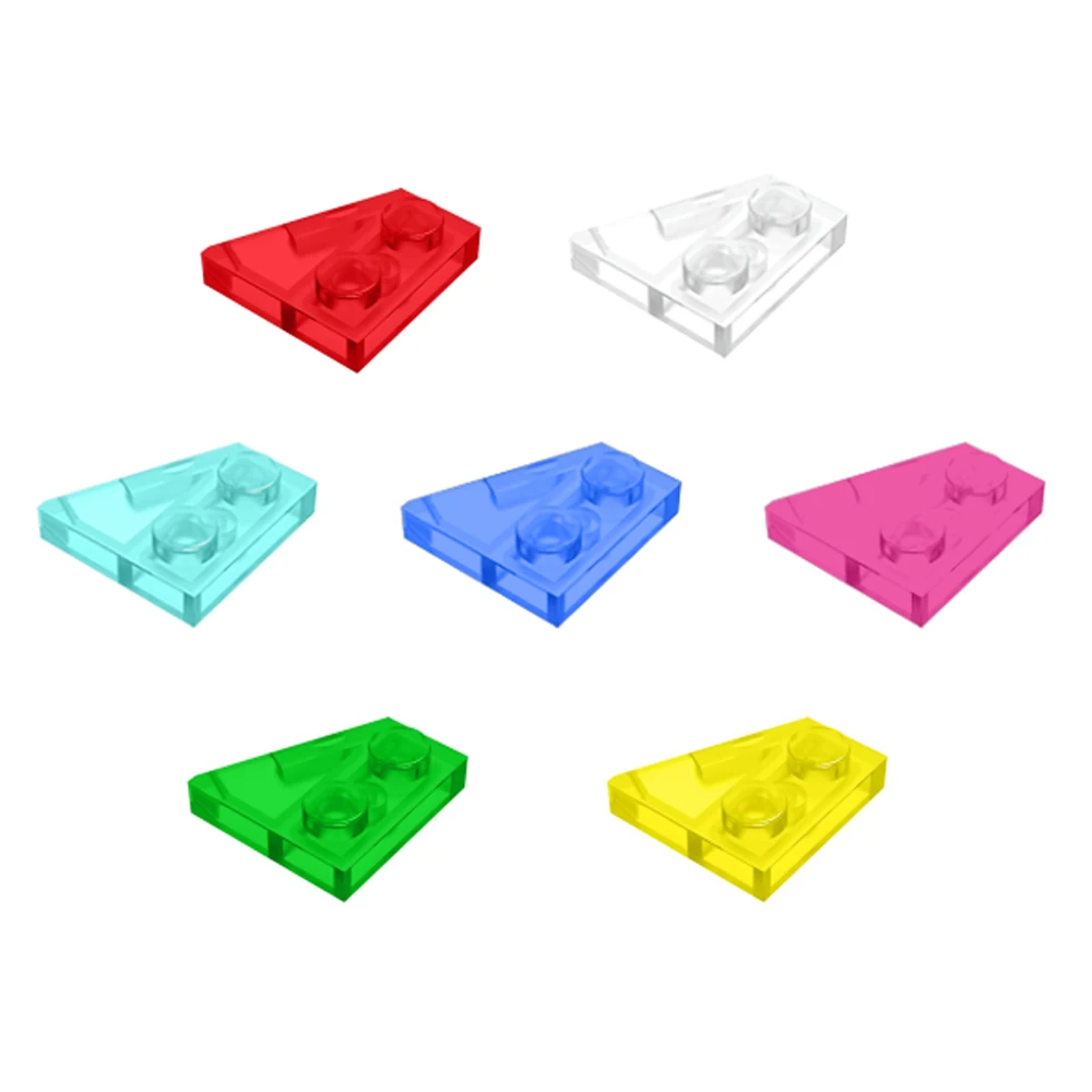 

Кубики MOC прозрачная цветная танкетка 2x2, правый строительный блок, сборные детали, образовательный подарок для детей «сделай сам» 24307, 25 шт.