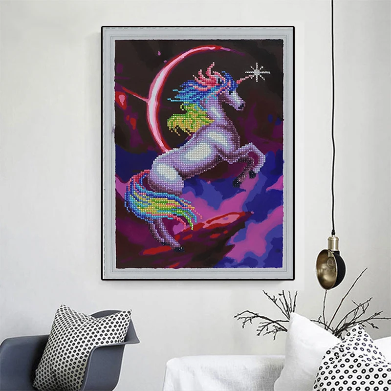 Meian алмазная краска частичные животные на стену изображение произведение