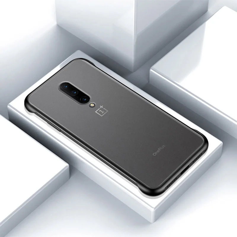 black SemgCeKen Бескаркасный бампер с кольцом Прозрачный чехол для oneplus 6 6t 7 pro 7pro oneplus 7 one plus ультра тонкий матовый чехол для телефона - Цвет: black