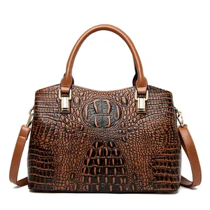 woman shoulder bag vintage crocodile leather bag luxury ladies handbags women bags fashion designer female bolsas feminina bag free global shipping