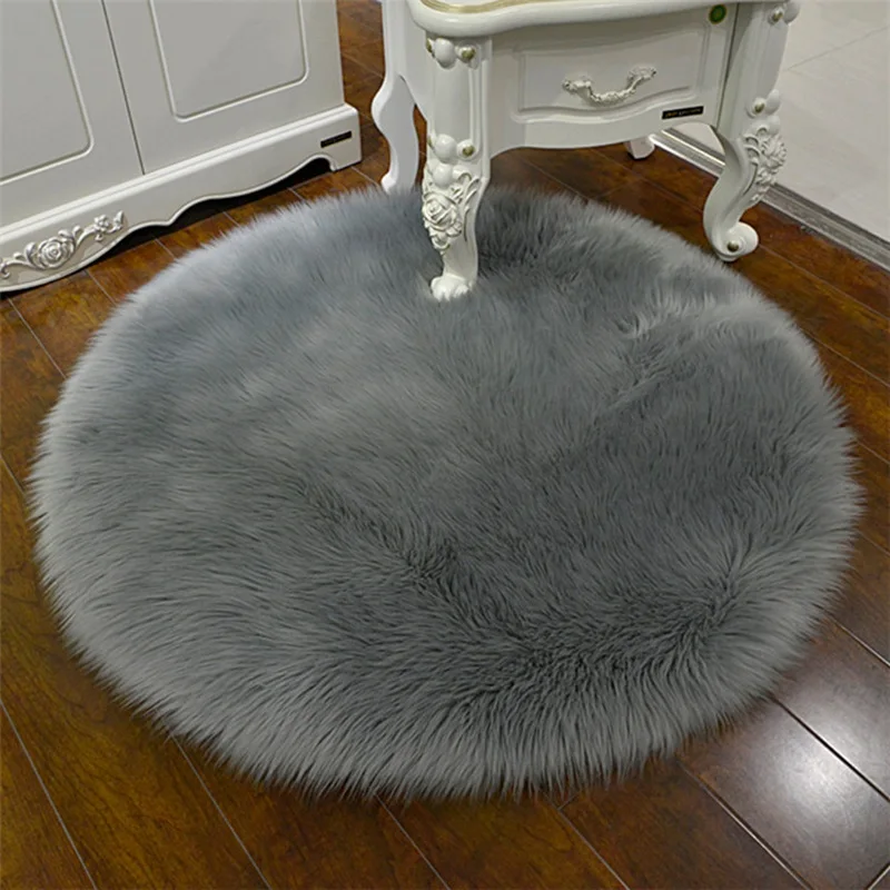 Chair Cover Bedroom Mat Artificial Wool Warm Hairy Carpet Seat Textil Fur Area Rugs 30*30CM Soft small Sheepskin Rug |