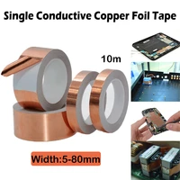 10m adhesive conductive copper foil tape 5 80mm shield eliminate emi anti static single sided repair shielding heat resist tape
