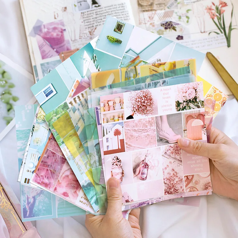 50 листов/коробка INS винтажный декоративный материал бумага блокнот планировщик