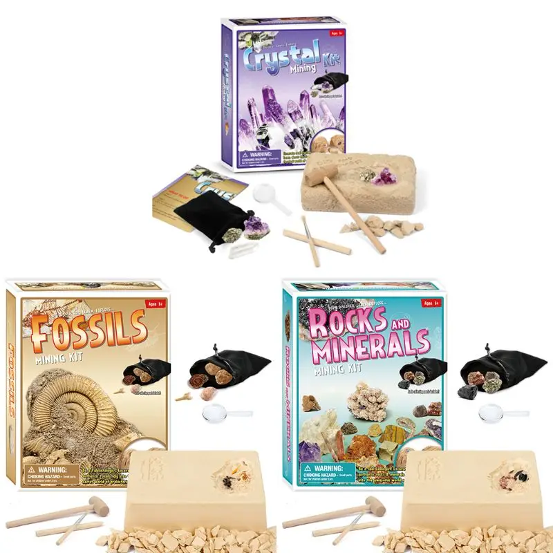 

5pcs Crystal Clust Dig Kit Discover Stem Toys for 7 Year Old Gift for 7 Year Old