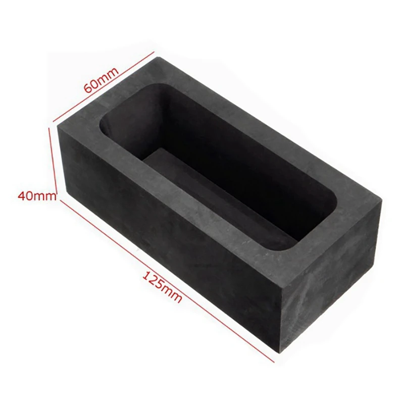 

2Pcs Gold Large Graphite Ingot Mold Melting Casting Refining Scrap Bar Crucible 85Oz